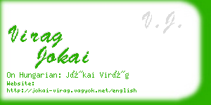 virag jokai business card